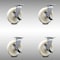 Service Caster 8 Inch Stainless Steel Nylon Swivel Caster Set with Roller Bearings and Brakes SCC-SS30S820-NYR-TLB-4 - alternate 1